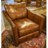 CLUB ARMCHAIRS, a pair,