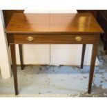 WRITING TABLE, George III mahogany with frieze drawer, 72cm H x 84cm x 50cm.