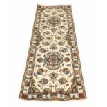 FINE PART SILK PERSIAN TABRIZ RUNNER, 230cm x 80cm.