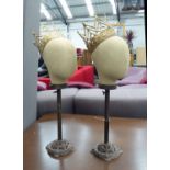 HAT STANDS, a set of two, in a vintage French style design, 72cm H.