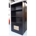 BOOKCASE, contemporary design with cupboard to base, 90cm W x 188cm H x 30cm D.