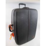 MULBERRY BLACK SCOTCHGRAIN ROLL-ALONG CASE, 74cm x 50cm, matching lot 499.