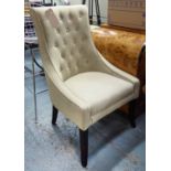 COCKTAIL CHAIR, contemporary Italian style, buttoned back, 104cm H.