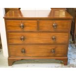 CHEST, George III mahogany of two short and two long drawers, 78cm H x 92cm x 46cm.