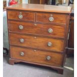 CHEST, George III mahogany of two short and three long drawers, 99cm H x 95cm x 48cm.