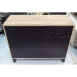 CHEST OF DRAWERS, contemporary Danish style, ebonised drawers.