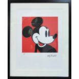 ANDY WARHOL 'Mickey Mouse', lithograph, signed in the plate, pencil numbered 2558/5000,