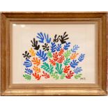 HENRI MATISSE 'La Gerbe', original Lithograph from the 1954 edition, after Matisse's cut-outs,