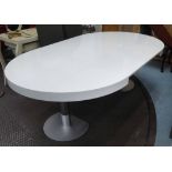 DINING TABLE, Italian design, white lacquer with extending centre leaf, 220cm L x 130cm W.