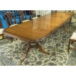 DINING TABLE, by Charles Barr, Norwich, Regency style mahogany,