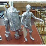 COLLECTION OF STAR WARS CHARACTERS, including C3PO and R2D2, contemporary school.