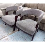 COCKTAIL CHAIRS, a pair, French Art Deco style, 58cm W x 53cm D x 70cm H.