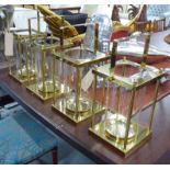 ORANGERY LANTERNS, a set of four, 1950's French style, gilt finish, 44cm H (4).