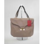 VALENTINO SHOULDER BAG, with push lock front flap closure and shoulder strap, pale gold hardware,