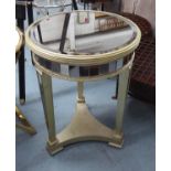 WINE TABLE, vintage French provincial style mirrored finish, 70cm H.