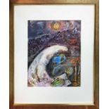 MARC CHAGALL 'Man in prayer', lithograph, Derriere Le Miroir 225, October 1977, Ed Maeght,