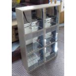 PERFUME DISPLAY CABINET, contemporary wall hanging design, 90cm x 62cm x 18cm.