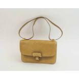 VINTAGE HERMÈS BARDO GOLF SHOULDER BAG, leather with gold tone hardware,