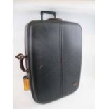 MULBERRY BLACK SCOTCHGRAIN ROLL-ALONG CASE, a pair to lot 503 but used,