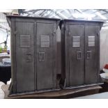 SPICE CABINETS, a pair, vintage English industrial style, 55cm x 20cm x 77cm H.