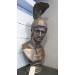 CONTEMPORARY SCHOOL, bust of Hercules, faux finish, 90cm H.