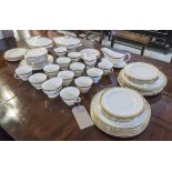 DINNER SERVICE, Royal Doulton English Fine Bone China, 'Royal Gold',