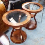 SIDE TABLES, a pair, bespoke made, 60cm H.