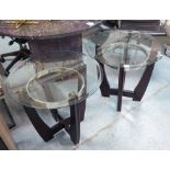 SIDE TABLES, a pair, vintage Italian style, 62cm H.