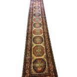 FINE LONG KAZAK RUNNER, 470cm x 83cm.