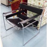 WASSILY STYLE CHAIR, after Mies Van Der Rohe, 74cm H.