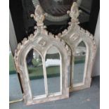 WALL MIRRORS, a set of three, French style, 120cm x 65cm.