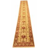 FINE BAKSAISH RUNNER, 490cm x 80cm, scrolling vines and palmettes on ivory field.