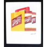 ANDY WARHOL 'Schilitz Cans', 1961, lithograph ltd edition 54/100 by Leo Castelli Gallery,