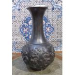 A CHINESE BRONZE BOTTLE VASE, possibly 19th century,