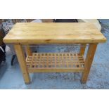 KITCHEN TABLE, with a rectangular top,