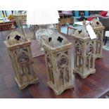 ORANGERY LANTERNS, a set of four, vintage French provincial style.