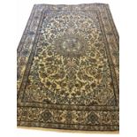 FINE PERSIAN NAIN CARPET, 300cm x 203cm.