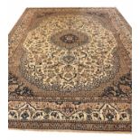 NORTH WEST PERSIAN ISPHAHAN DESIGN RUG, fine part silk, 415cm x 300cm.