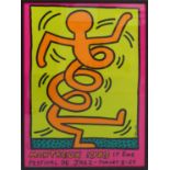 KEITH HARING 'Orange man', 1983, silkscreen poster for the 17th Montreal Jazz festival,