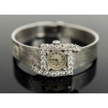 BAUME & MERCIER, a fine 1960's diamond and 18 carat white gold wrist watch,