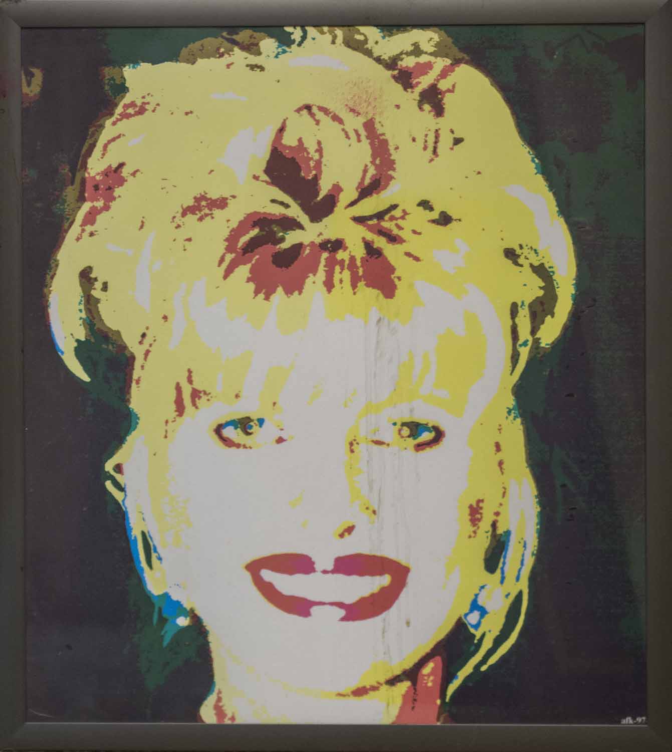 AFK 'Ivana Trump', 1997, screenprint, with signature and date lower right, 63cm x 53cm, framed.