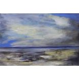 NIGEL KINGSTON 'Walk on the Beach', acrylic on canvas, signed, 100cm x 150cm.