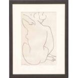 HENRI MATISSE 'Nude Verso', Heliogravure, 1954 Suite: Last works of Matisse, signed in the plate,