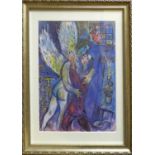 MARC CHAGALL 'The Struggle of Jacob with Angel', lithograph, signed in the plate, Ed.