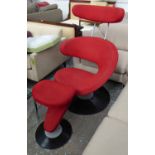 STOKKE PEEL CHAIR & STOOL, red finish, 120cm highest (slight Faults).