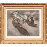 MARC CHAGALL 'Into the Snow', Collotype, signed in the plate, edition: 200, 25cm x 32cm.