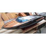 MODEL SPEEDBOAT, Riva Iseo with stand, 90cm L.