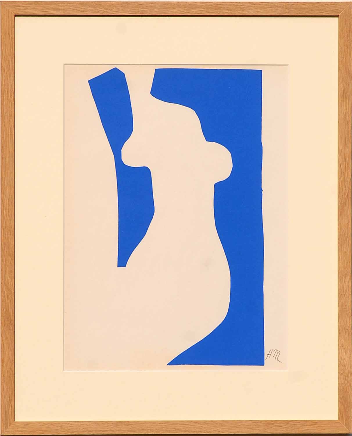 HENRI MATISSE 'Nu Bleu VII', original lithograph from the 1954 edition after Matisse's cut outs,