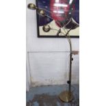 STANDARD LAMP, Italian mid 20th century design, in brushed brass, 180cm H.