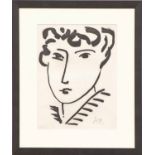 HENRI MATISSE 'Masque', signed in the plate, heliogravure 1954 Suite: last works of Matisse,